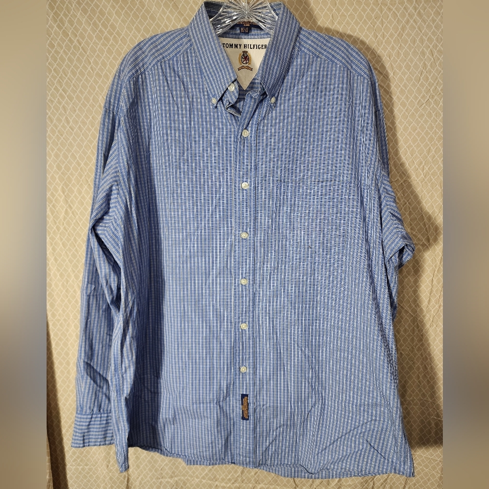 Vintage Tommy Hilfiger Men's Casual Button Down Long Sleeve Shirt Men's 16 1/2